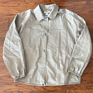 NWOT Athleta Light Brown button up Shirt